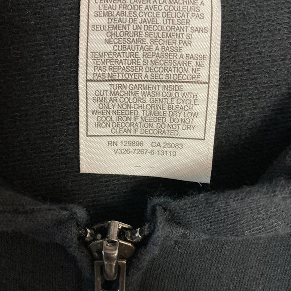 Disney Store Chicago Skyline Mickey Mouse Black Unisex Full Zip Hoodie Size L - Picture 3 of 12